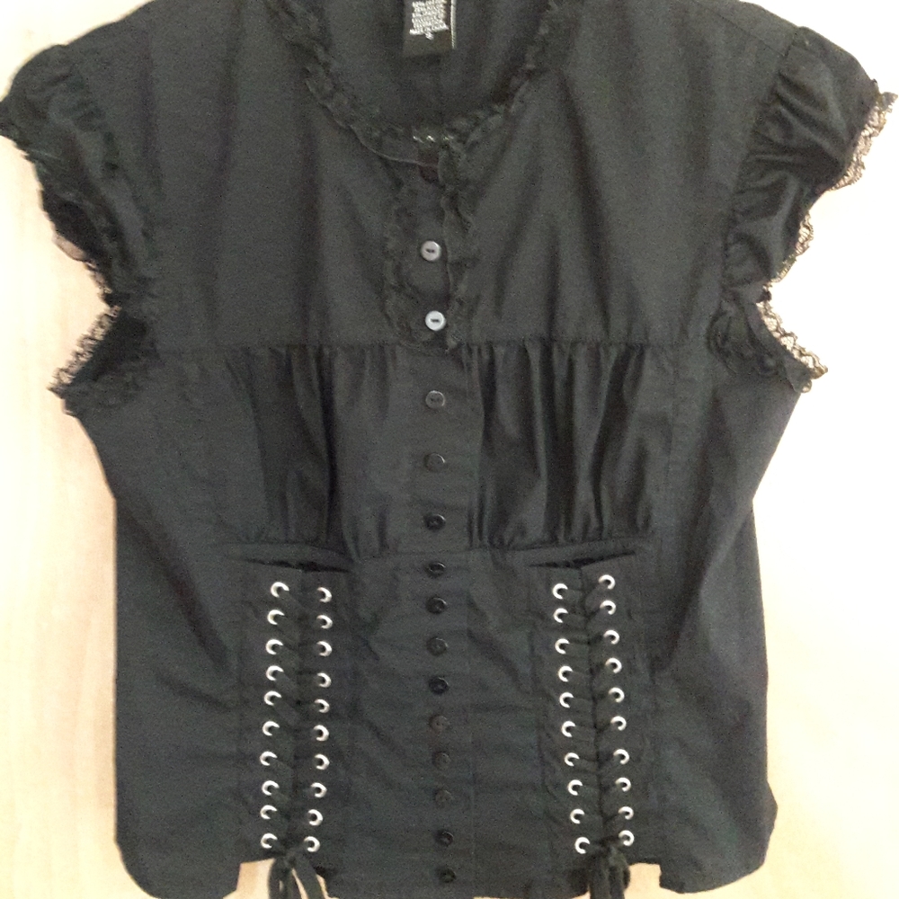 MODA INTERNATIONAL Lace up corset top
